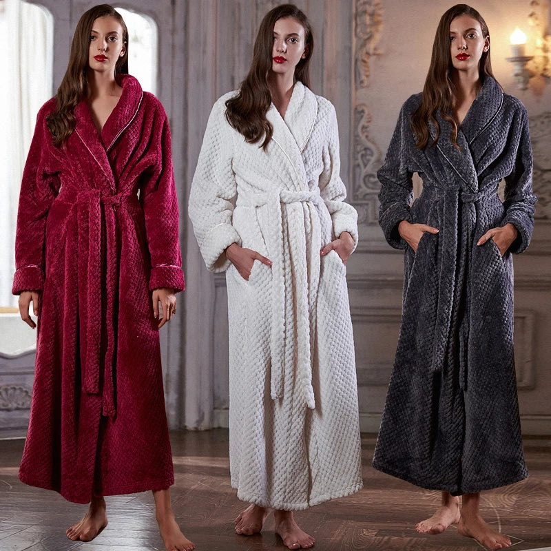 Peignoir flanelle style Jacquard homme et femme