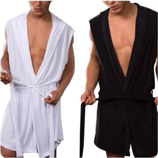 Peignoir sans manche avec capuche polyester Homme
