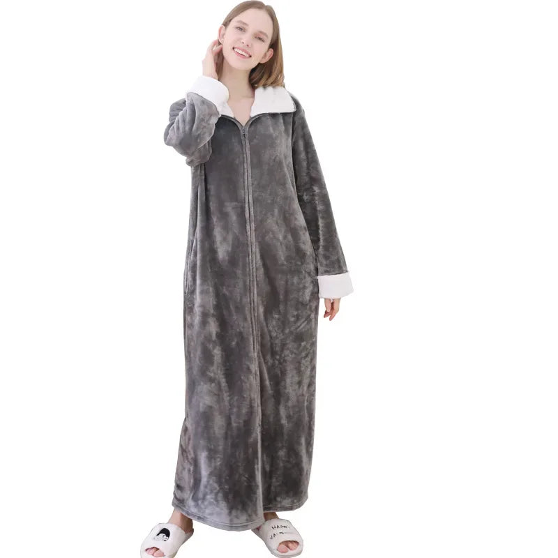 Peignoir Flanelle/Polaire zip Homme et Femme