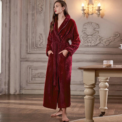 Peignoir flanelle style Jacquard homme et femme