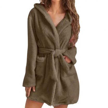Peignoir court Flanelle Femme
