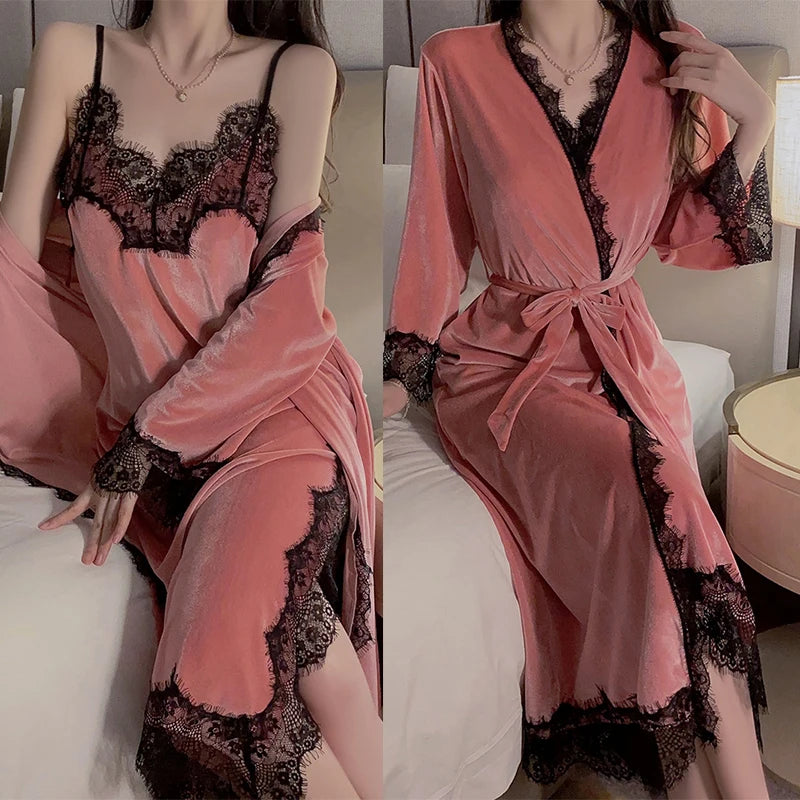 Peignoir sexy Velours Polyester Femme