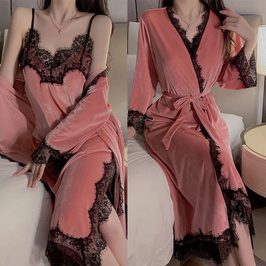 Peignoir sexy Velours Polyester Femme