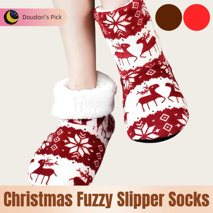 Chausson Renne de Noël Coton/PVC