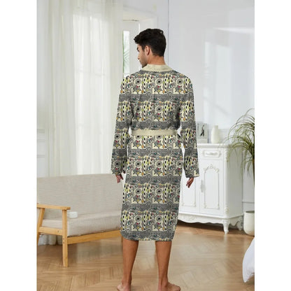 peignoir imprimé mosaïque homme