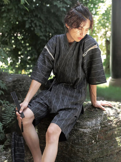 Kimono Japonais 2 pièces polyester Homme
