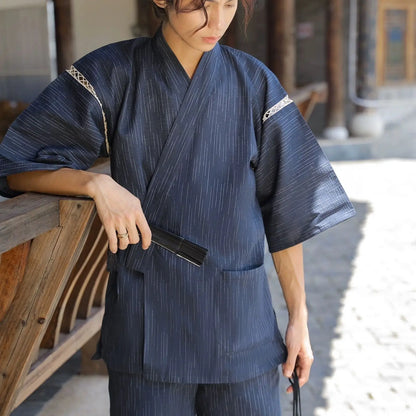 Kimono Japonais 2 pièces polyester Homme