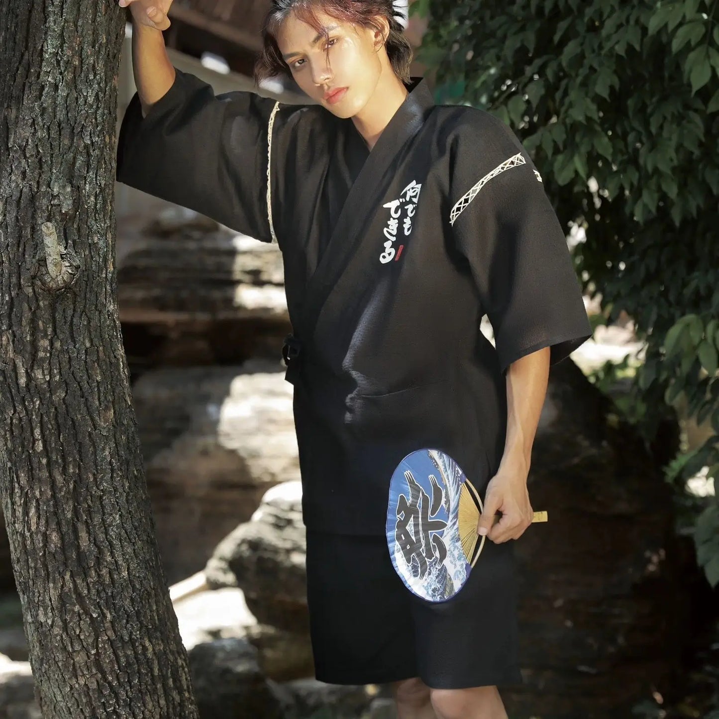 Kimono Japonais 2 pièces polyester Homme