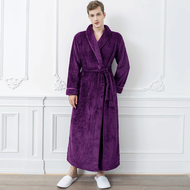 Peignoir flanelle style Jacquard homme et femme
