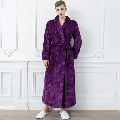 Peignoir flanelle style Jacquard homme et femme