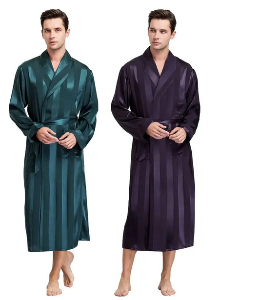 Peignoir Satin de Soie Homme