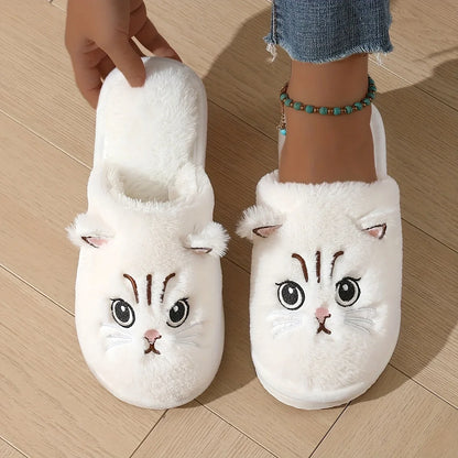 Pantoufles Cozy Chat Coton