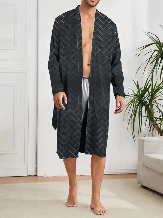 Peignoir soie glacée polyester Homme 2025