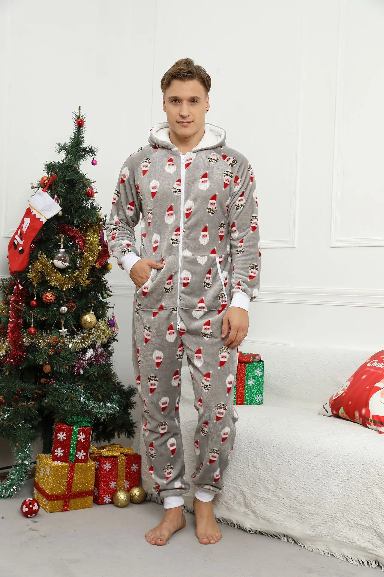Pyjama 1 Pièce Noël Homme Flanelle