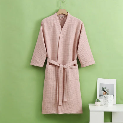 Peignoir de bain coton gaufré Homme et Femme