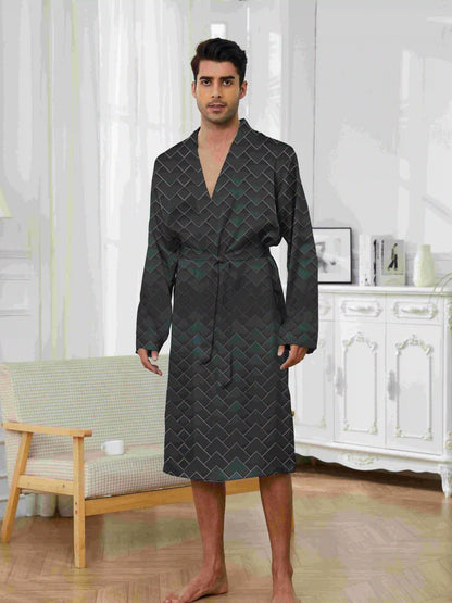 Peignoir soie glacée polyester Homme 2025