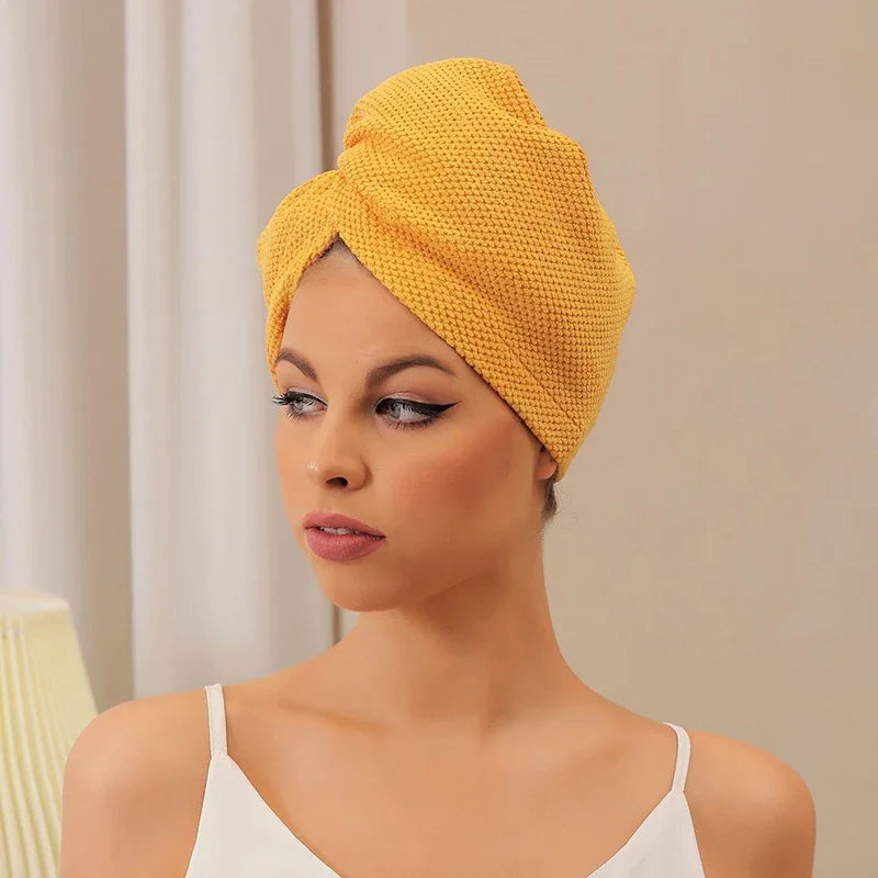 Serviette de Bain Peignoir et turban Polyester Femme