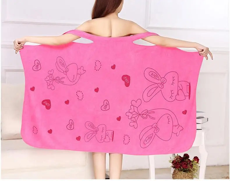 Serviette-peignoir Femme Microfibre Lapin