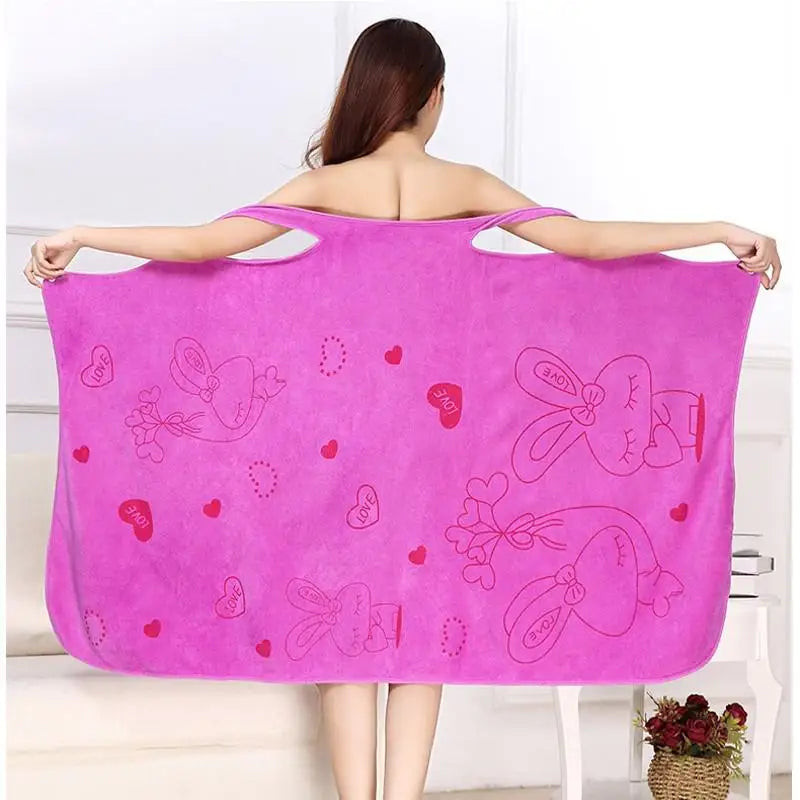 Serviette-peignoir Femme Microfibre Lapin