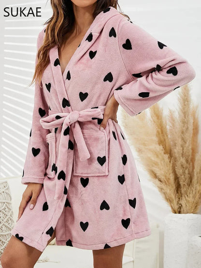 Peignoir Hiver Court Femme