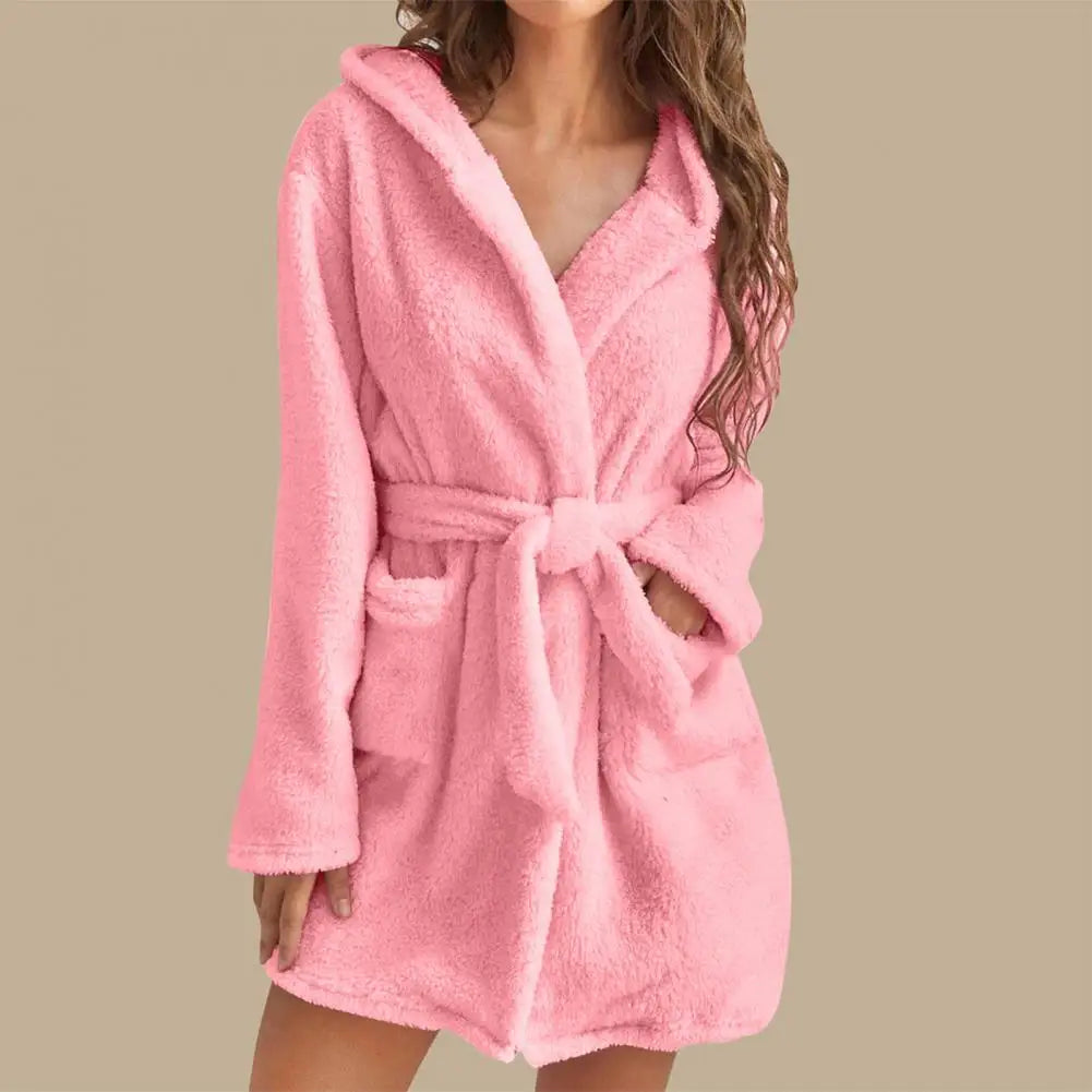 Peignoir court Flanelle Femme