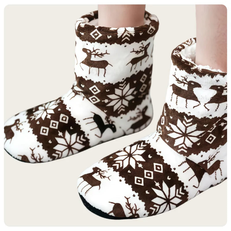 Chausson Renne de Noël Coton/PVC