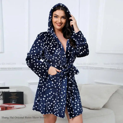 Peignoir Femme Noël Flanelle Grande taille