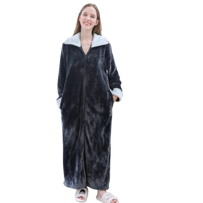 Peignoir Flanelle/Polaire zip Homme et Femme