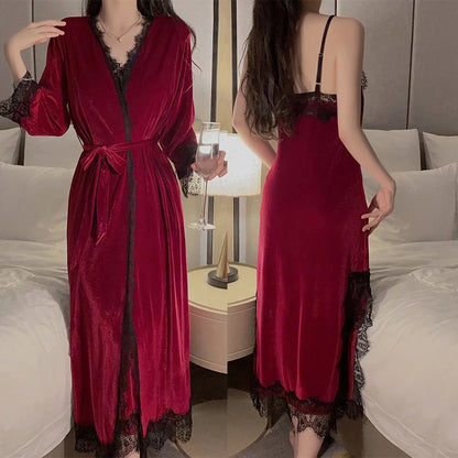 Peignoir sexy Velours Polyester Femme