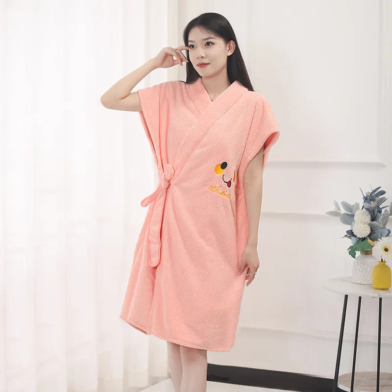 Peignoir de Bain Velours Absorbant Femme