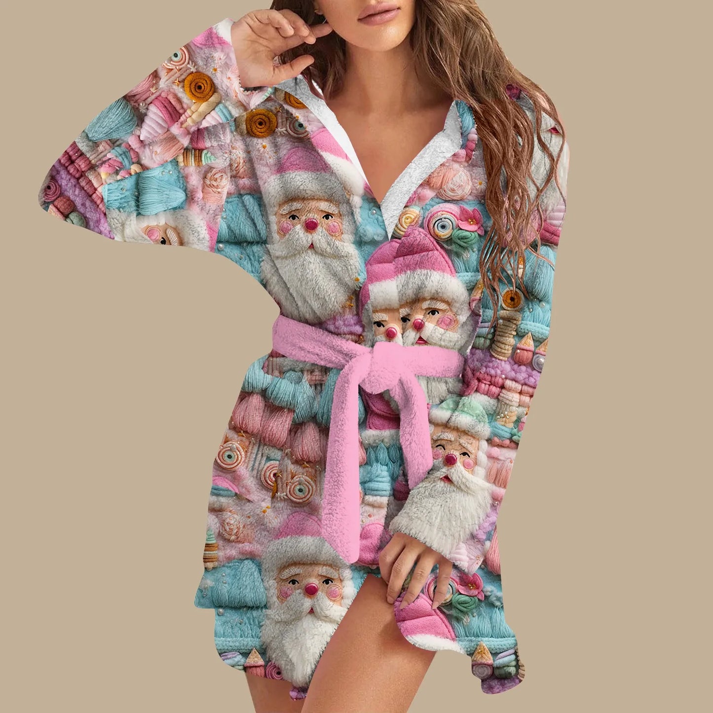 Peignoir Noël Court Femme