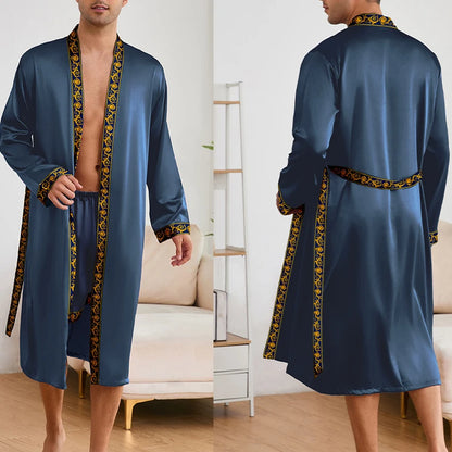Peignoir Satin oriental Polyester Homme