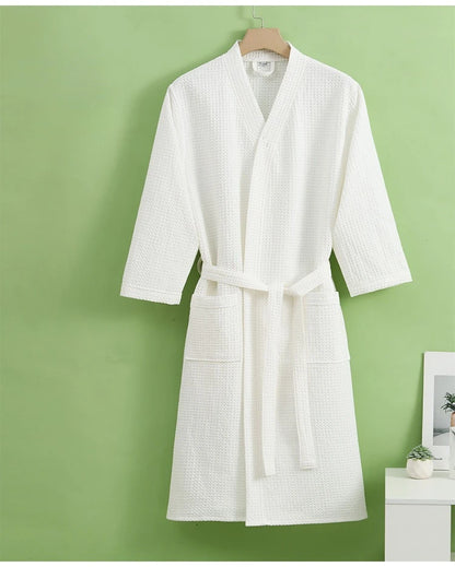 Peignoir de bain coton gaufré Homme et Femme
