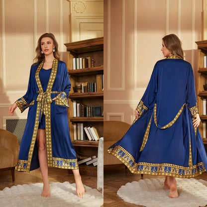Peignoir style baroque satin polyester homme et femme