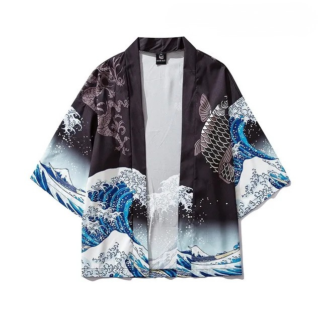 Veste Japonaise Vague d'Hokusaï
