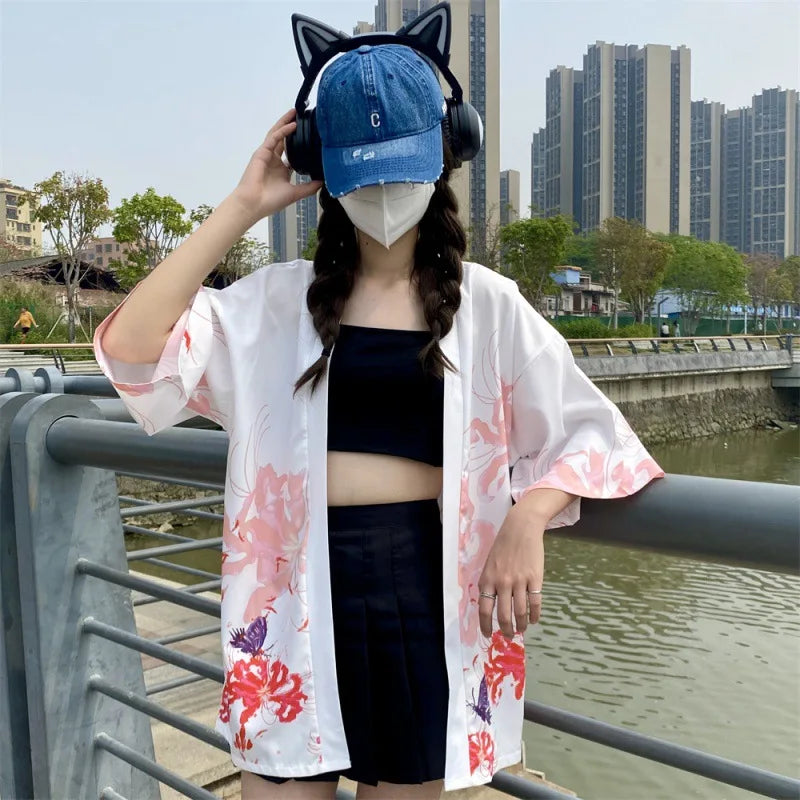 Veste Japonaise Black or White Polyester