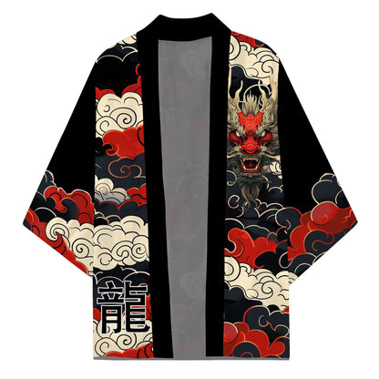 Veste Japonaise Dragon Polyester