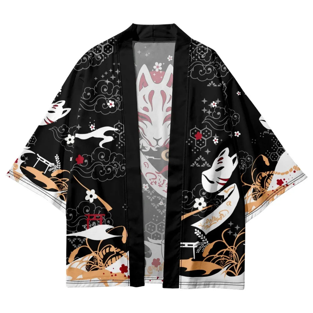 Veste Japonaise Kitsune Polyester/Élasthanne
