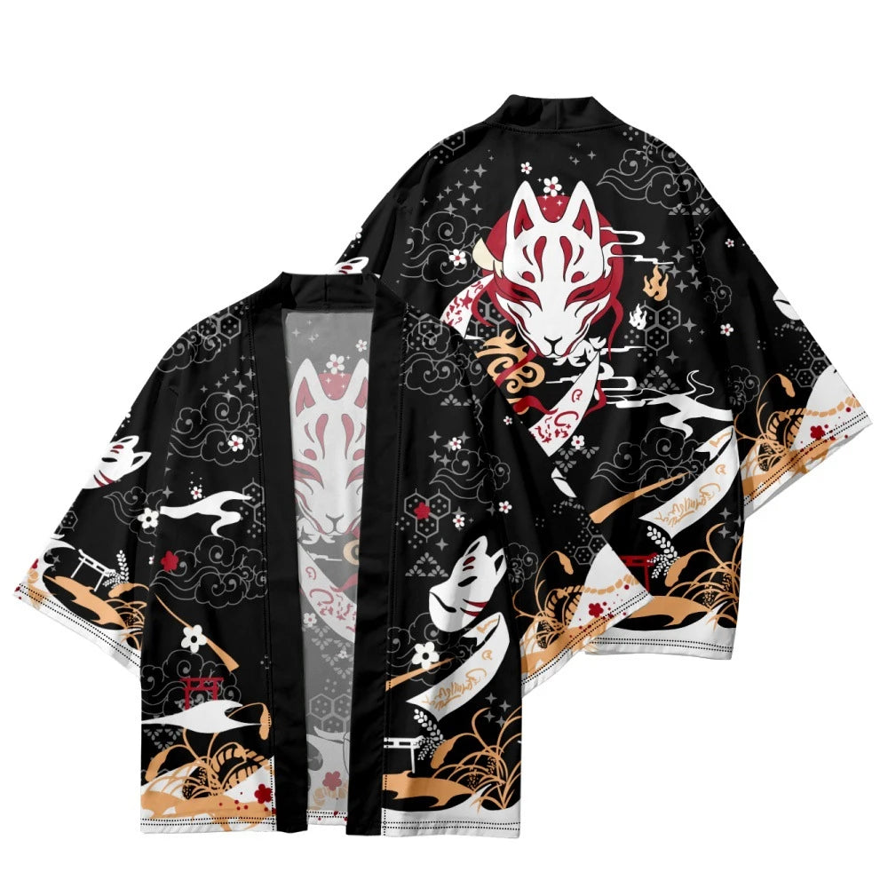 Veste Japonaise Kitsune Polyester/Élasthanne