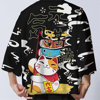 Veste Japonaise Neko Polyester