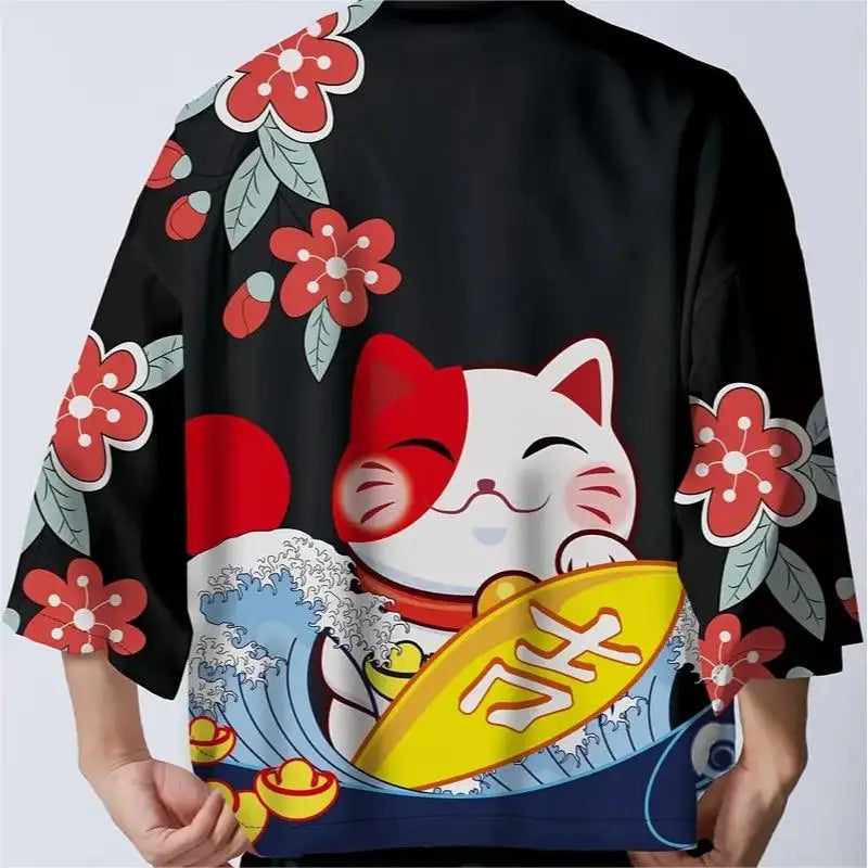 Veste Japonaise Neko Polyester
