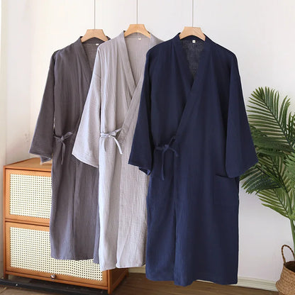 Yukata Japonais Coton Unisexe