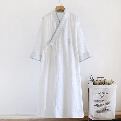 Yukata Japonais Unisexe Coton Liseré