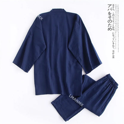 Yukata Japonais Unisexe Coton 2 pièces