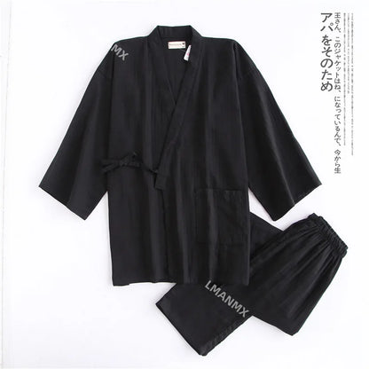 Yukata Japonais Unisexe Coton 2 pièces