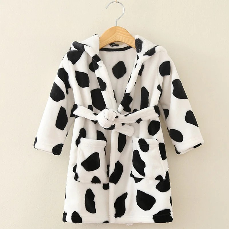 Peignoir Flanelle Enfant Unisexe Vache